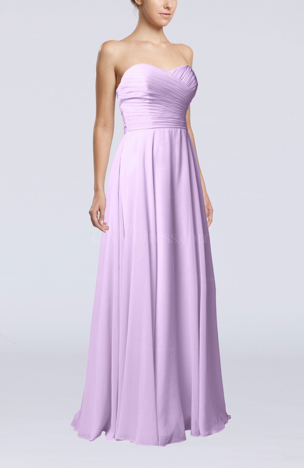 Light Purple Plain Sheath Sweetheart Sleeveless Backless Evening