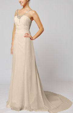 Cream Color Dresses Uwdress Cream Elegant Outdoor Sheath Lace Up Chiffon Court Train Bridal Gowns
