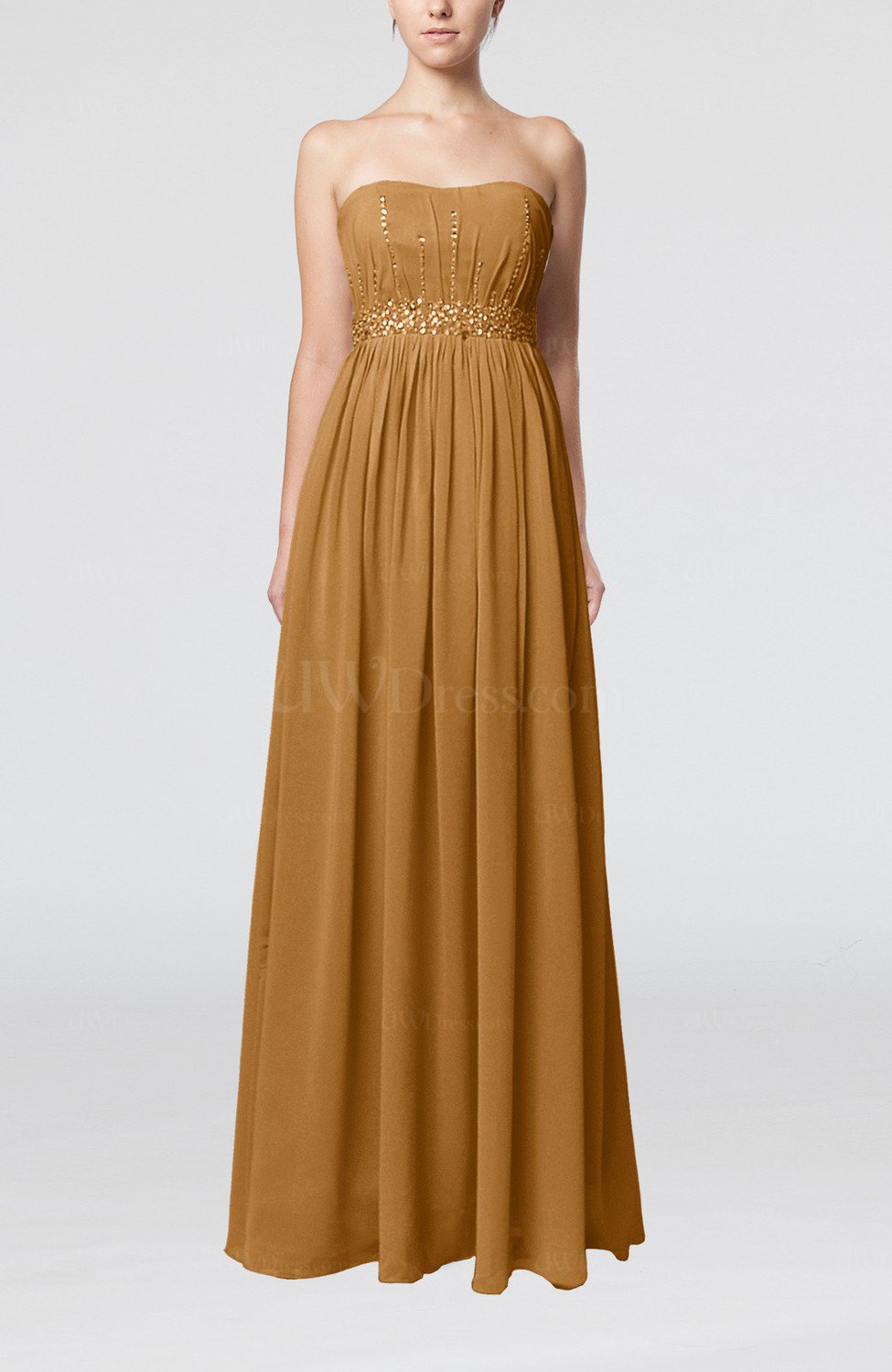 brown sequin gown