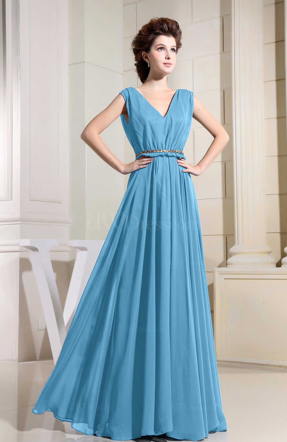 pastel blue bridesmaid dresses
