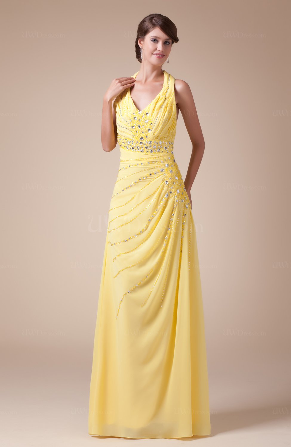 mother of the bride yellow dresses