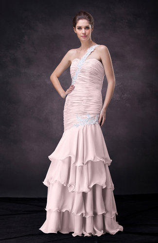 blush trumpet gown