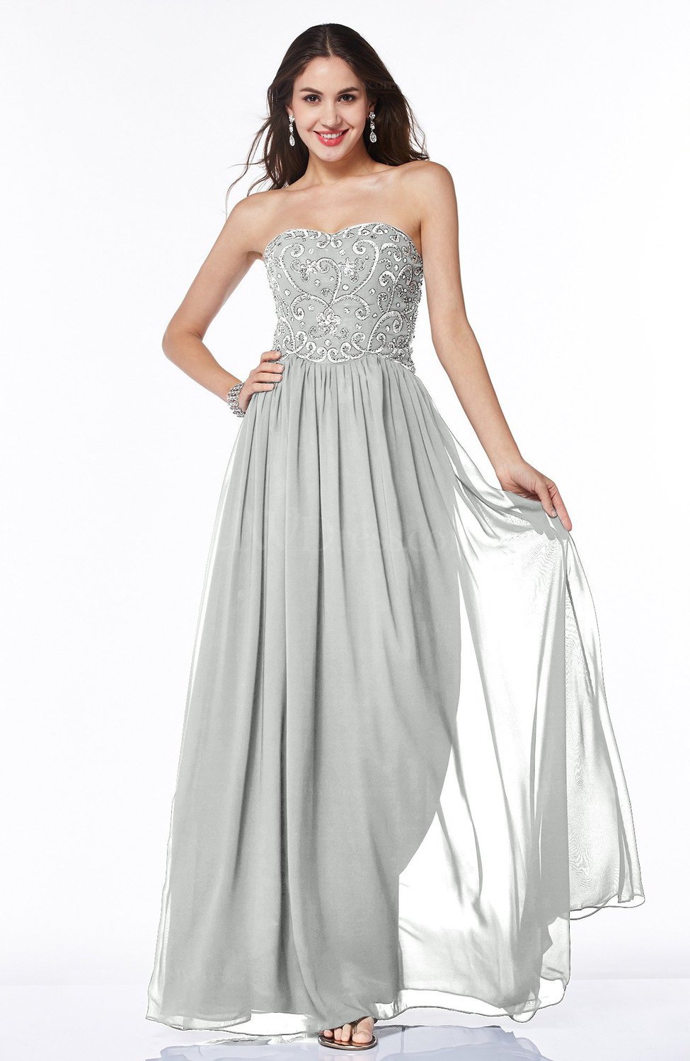 platinum evening gowns