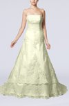 Disney Princess Garden Strapless Sleeveless Lace up Organza Court Train Bridal Gowns