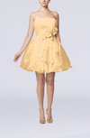 Cinderella Sleeveless Backless Organza Mini Flower Homecoming Dresses