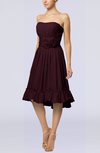 Romantic A-line Sweetheart Zip up Chiffon Knee Length Homecoming Dresses