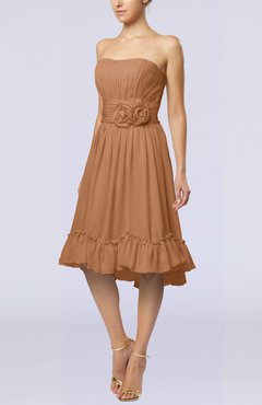 brown sweetheart dress