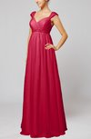 Elegant Hall Queen Anne Sleeveless Zipper Floor Length Sequin Bridal Gowns