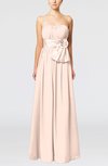 Plain Column Zipper Chiffon Floor Length Wedding Guest Dresses