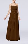 Elegant Sleeveless Chiffon Floor Length Ribbon Bridesmaid Dresses