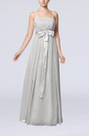 Elegant Sleeveless Chiffon Floor Length Ribbon Bridesmaid Dresses