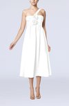 Casual One Shoulder Sleeveless Chiffon Pleated Wedding Guest Dresses