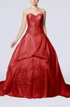 Elegant Outdoor Princess Sweetheart Taffeta Chapel Train Bridal Gowns