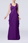 Elegant Destination Sleeveless Lace up Chiffon Floor Length Draped Bridal Gowns