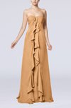 Simple Empire Sweetheart Zip up Chiffon Sweep Train Wedding Guest Dresses