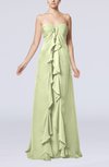 Simple Empire Sweetheart Zip up Chiffon Sweep Train Wedding Guest Dresses