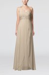 Elegant Hall Sleeveless Zipper Chiffon Floor Length Sequin Bridal Gowns