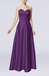 Simple A-line Sweetheart Elastic Woven Satin Floor Length Evening Dresses