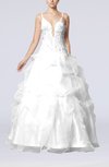 Gorgeous Outdoor Spaghetti Sleeveless Backless Organza Bridal Gowns