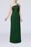 Glamorous Column One Shoulder Chiffon Beaded Evening Dresses
