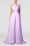 Romantic Asymmetric Neckline Sleeveless Chiffon Beaded Prom Dresses