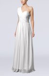 Romantic Asymmetric Neckline Sleeveless Chiffon Ruching Prom Dresses
