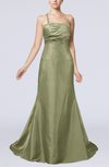 Elegant A-line Backless Taffeta Paillette Evening Dresses