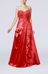 Luxury Sweetheart Zipper Taffeta Floor Length Ruffles Evening Dresses