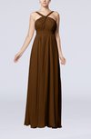 Simple V-neck Sleeveless Chiffon Floor Length Party Dresses