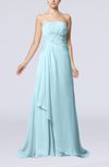 Elegant A-line Strapless Sleeveless Sweep Train Sequin Evening Dresses