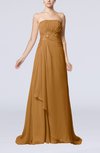 Elegant A-line Strapless Sleeveless Sweep Train Sequin Evening Dresses