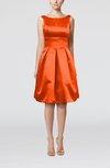 Plain A-line Sleeveless Knee Length Sash Bridesmaid Dresses