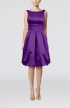 Plain A-line Sleeveless Knee Length Sash Bridesmaid Dresses