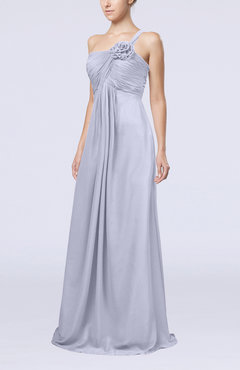 Lavender Simple One Shoulder Sleeveless Zipper Chiffon Pleated Mother of the Bride Dresses