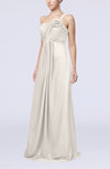 Simple One Shoulder Sleeveless Zipper Chiffon Pleated Mother of the Bride Dresses