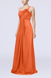 Simple One Shoulder Sleeveless Zipper Chiffon Pleated Mother of the Bride Dresses