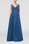 Elegant A-line Chiffon Floor Length Pleated Prom Dresses