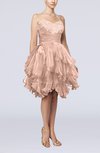 Modern Sweetheart Sleeveless Zip up Knee Length Pleated Prom Dresses