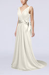 Elegant A-line V-neck Sleeveless Chiffon Ruching Bridesmaid Dresses
