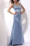 Traditional Sheath Thick Straps Zip up Satin Ruching Homecoming Dresses
