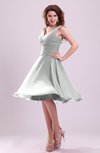 Cute A-line Sleeveless Chiffon Knee Length Ruching Bridesmaid Dresses