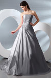 Fairytale Garden A-line Backless Taffeta Court Train Bridal Gowns
