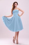 Simple A-line Sleeveless Backless Pleated Wedding Guest Dresses