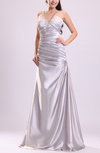 Elegant Outdoor A-line V-neck Sleeveless Zipper Floor Length Bridal Gowns