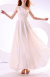 Elegant Asymmetric Neckline Zipper Chiffon Paillette Prom Dresses