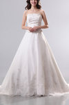 Cinderella Church A-line Scalloped Edge Backless Chapel Train Edging Bridal Gowns