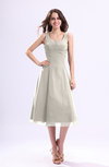 Simple A-line Square Sleeveless Zip up Wedding Guest Dresses