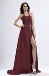 Sexy Sheath Halter Backless Pleated Evening Dresses