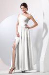 Plain Sheath Sleeveless Floor Length Pleated Prom Dresses
