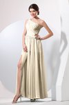 Plain Sheath Sleeveless Floor Length Pleated Prom Dresses